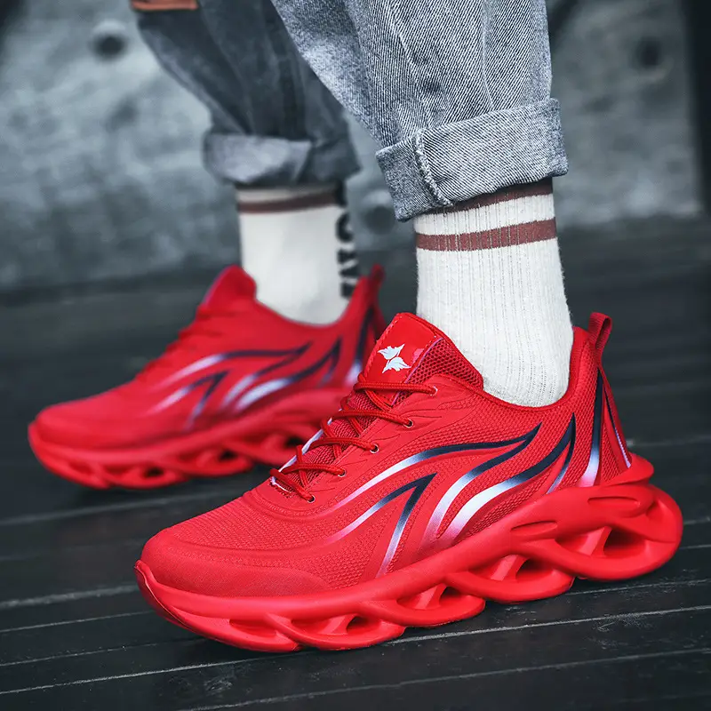 Sports casual running increase white shoes