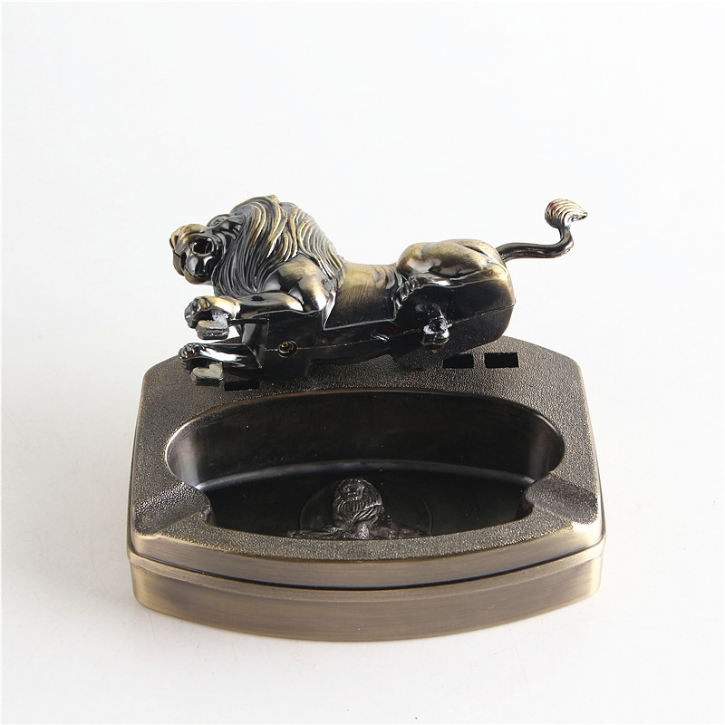 Lion Lighter  Ashtray Creative Inflatable Metal