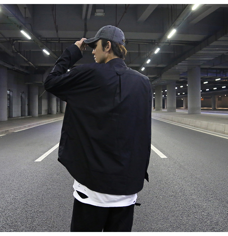 Band Collar Work Shirt