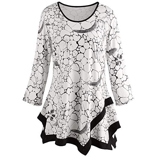 Digital European and American print dress