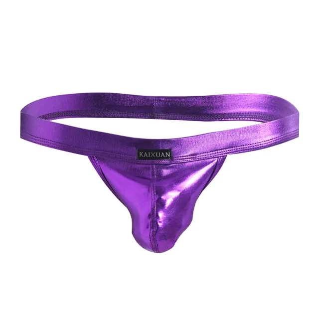 Faux leather breathable men's shorts Purple - Shop at LoveMi