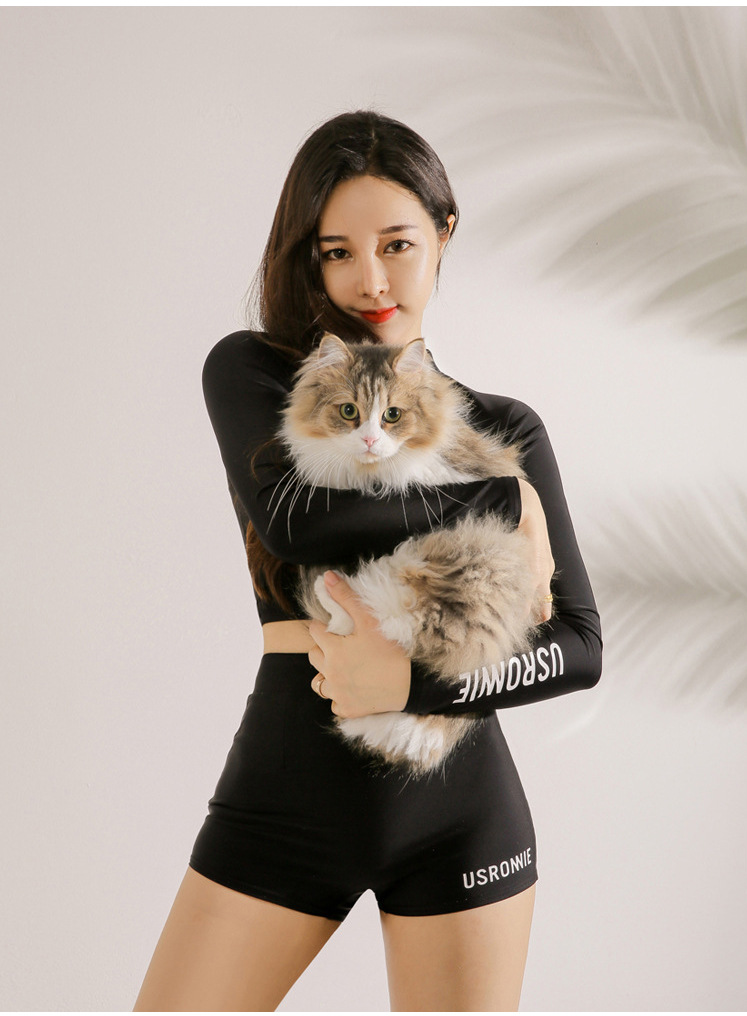 Long Sleeve Short Pants Swimsuit Bathing Wetsuit