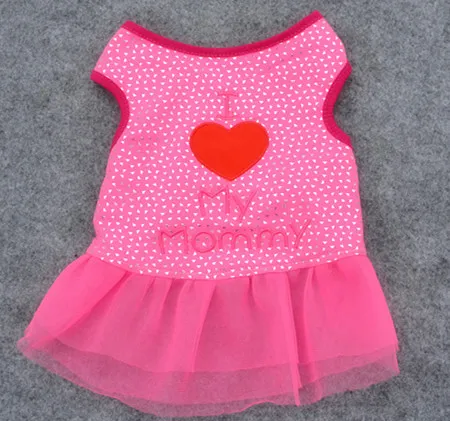 Pet puppy clothes with embroidery - Pink