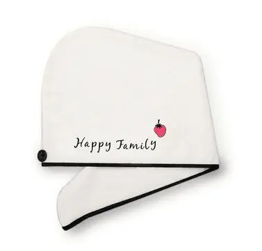 Coral Fleece Embroidered Hair Dryer Cap - Strawberry