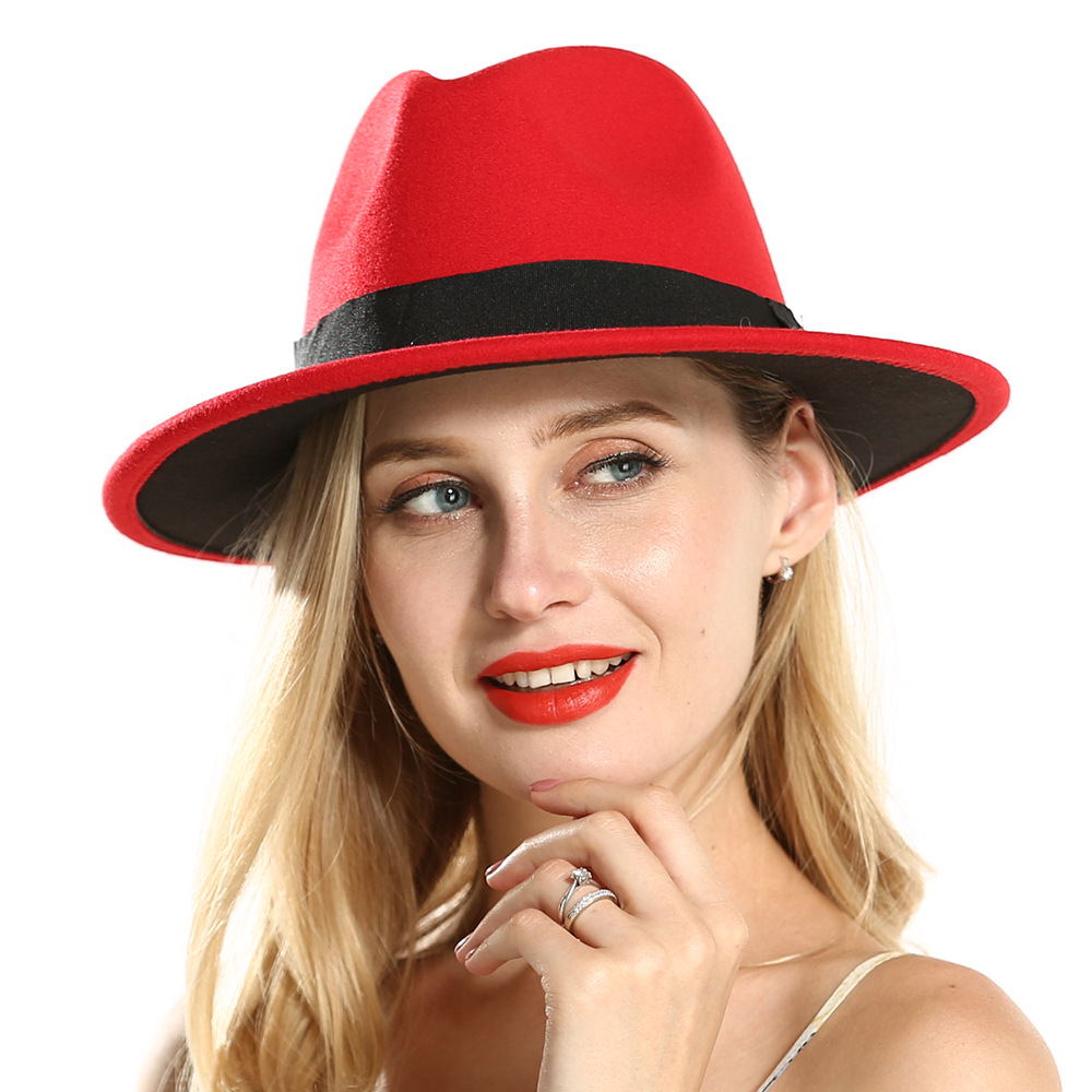 Title 3, Fashion red color hat girl