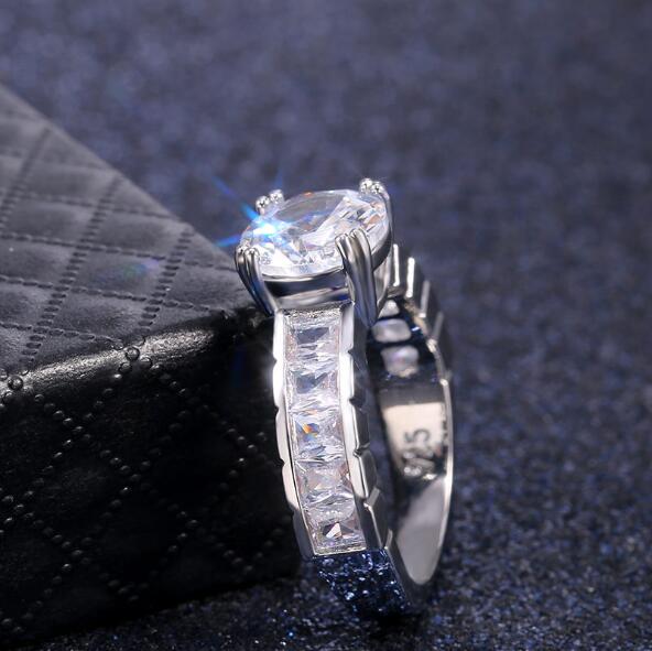 Dramatic Octave Zirconium Diamond Ring