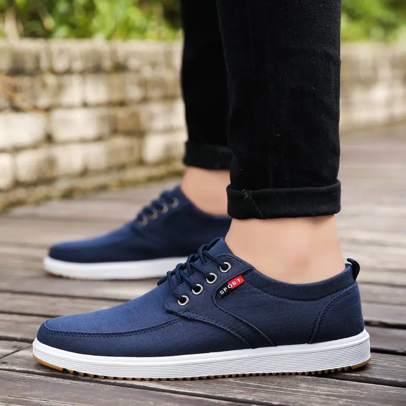 Men's Lace-up Canvas Shoes Casual Men Breathable