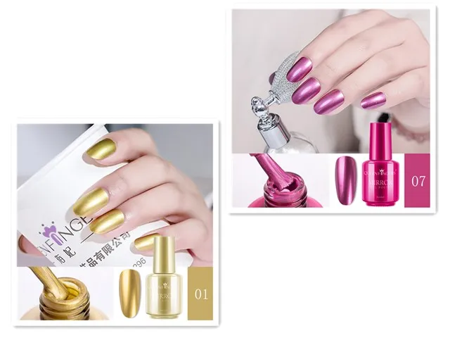 Mirror Nail Polish - Goldrose Red