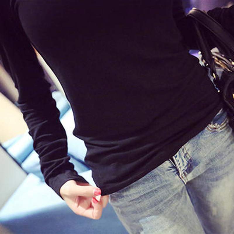 Women's Plus Size Long Sleeve Halter T-Shirt