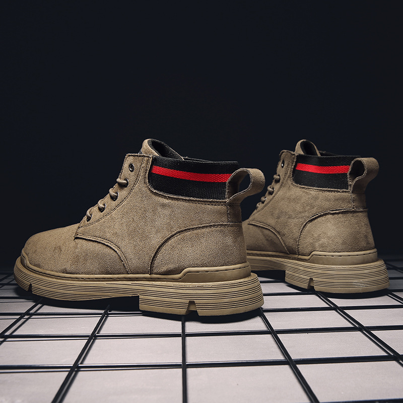 Suede high-top Martin boots