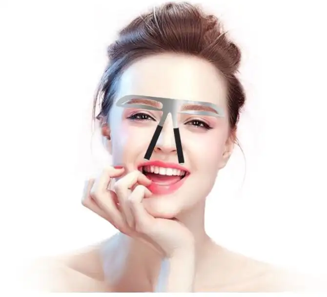 Stainless steel eyebrow ruler