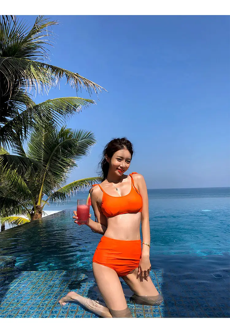 Lace-up cutout bikini