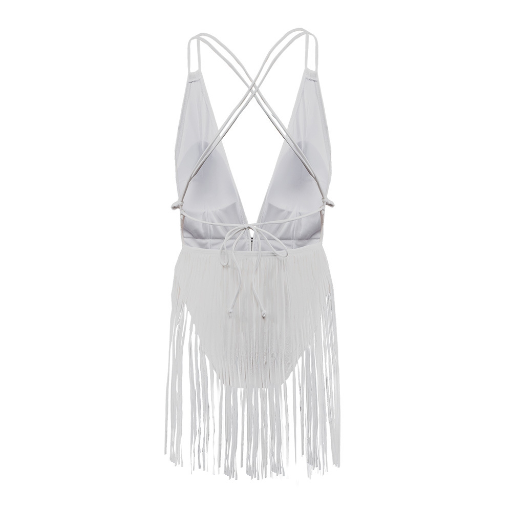 Sling fringed bikini swimsuit