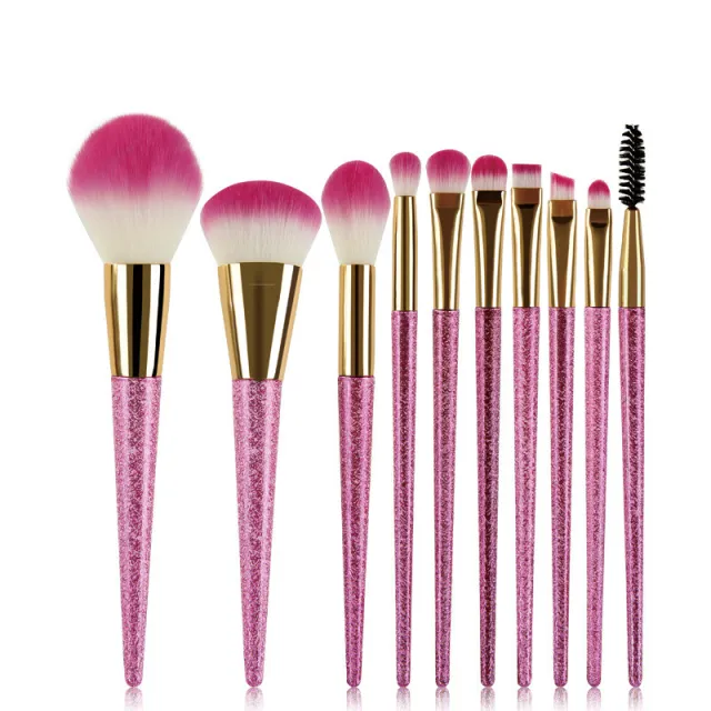 10 crystal makeup brushes Rose Red - Shop at LoveMi