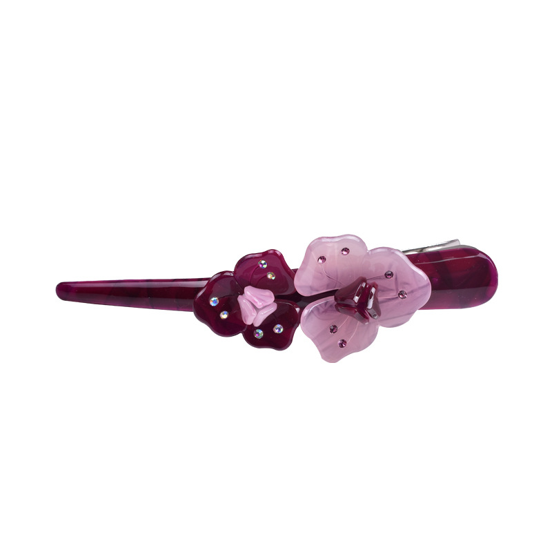 Extended flower croissant hairpin Violet - Shop at LoveMi