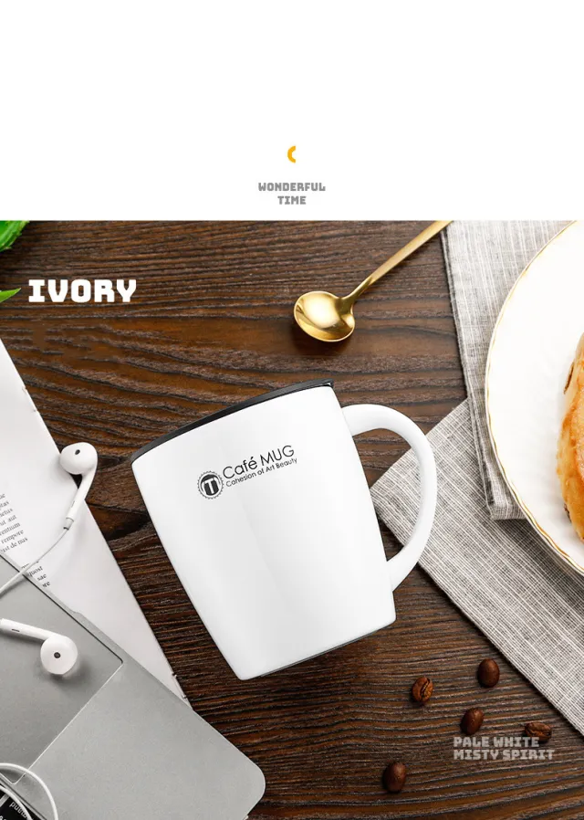 Stainless steel mug White - Shop at LoveMi