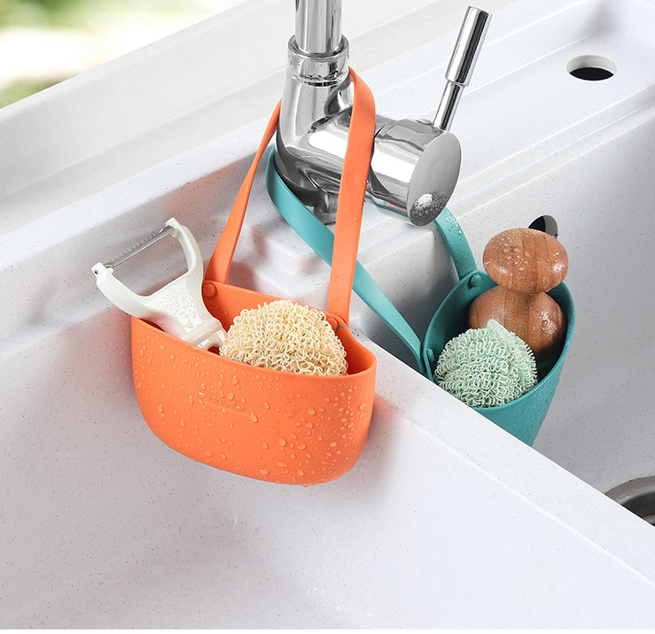 Free punch sink sink drain bag faucet sponge rack