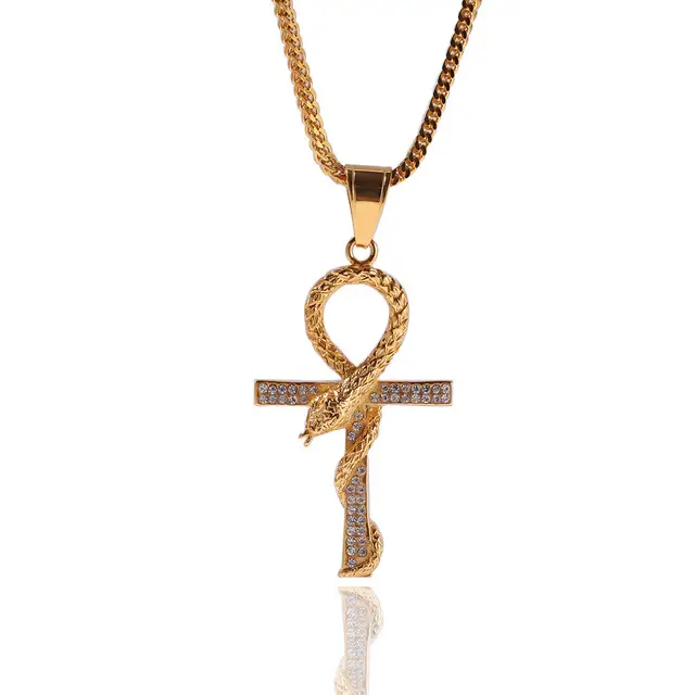 European and American stainless steel diamond necklace