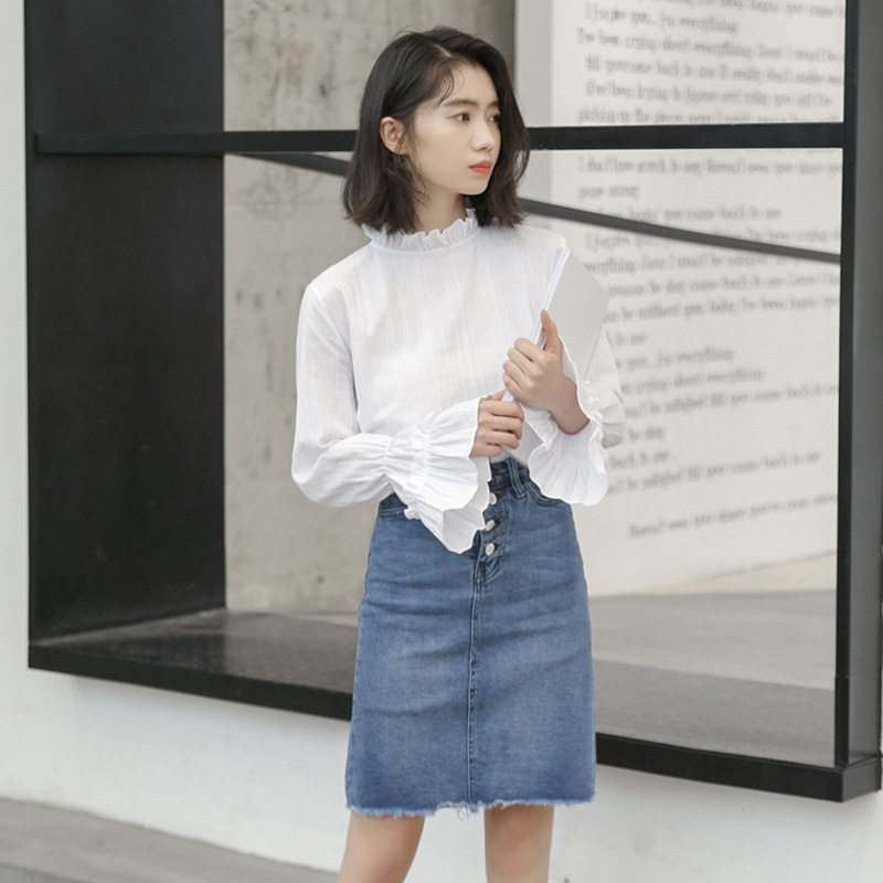 Flare sleeve sweet wild shirt