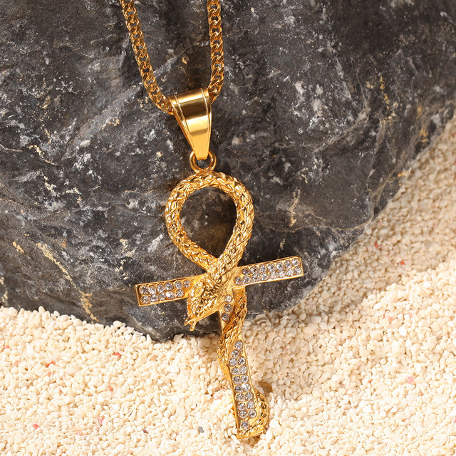 European and American stainless steel diamond necklace