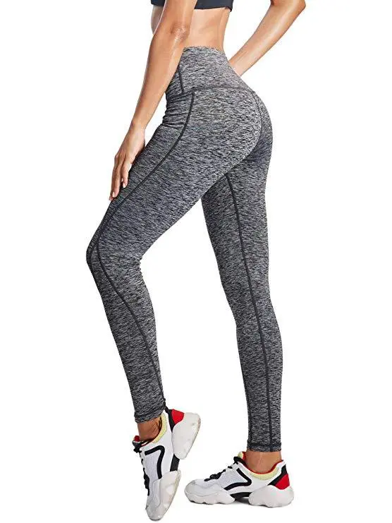 Women Pocket Casual Yoga Pants Dark Grey - Shop at LoveMi