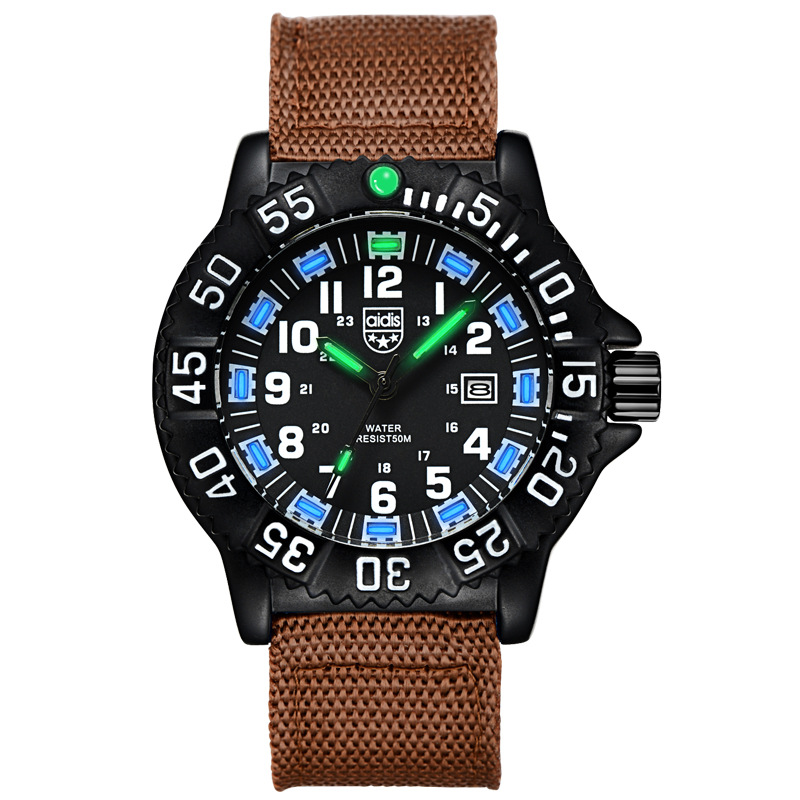 Reloj luminoso táctico deportivo al aire libre | Impermeable | Reloj de aventura para hombre - Imagen 6 de 10