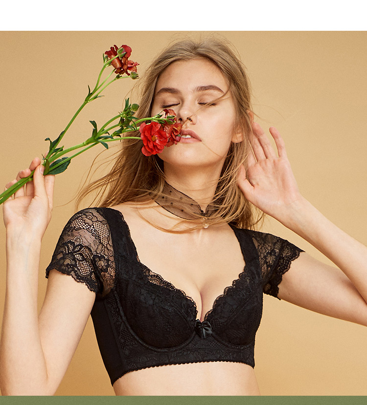 Title 1, Sexy gather thin sweet lace bra