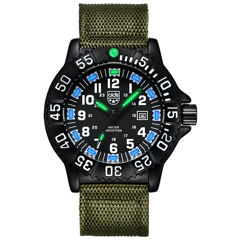 Reloj luminoso táctico deportivo al aire libre | Impermeable | Reloj de aventura para hombre - Imagen 8 de 10