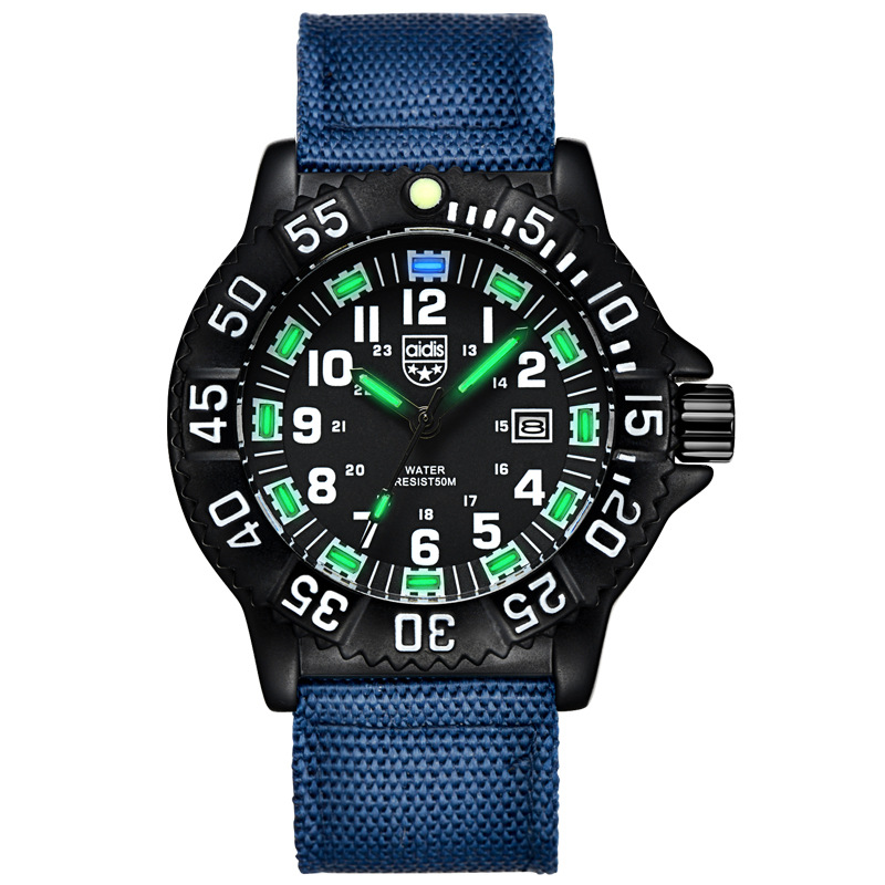 Reloj luminoso táctico deportivo al aire libre | Impermeable | Reloj de aventura para hombre - Imagen 4 de 10