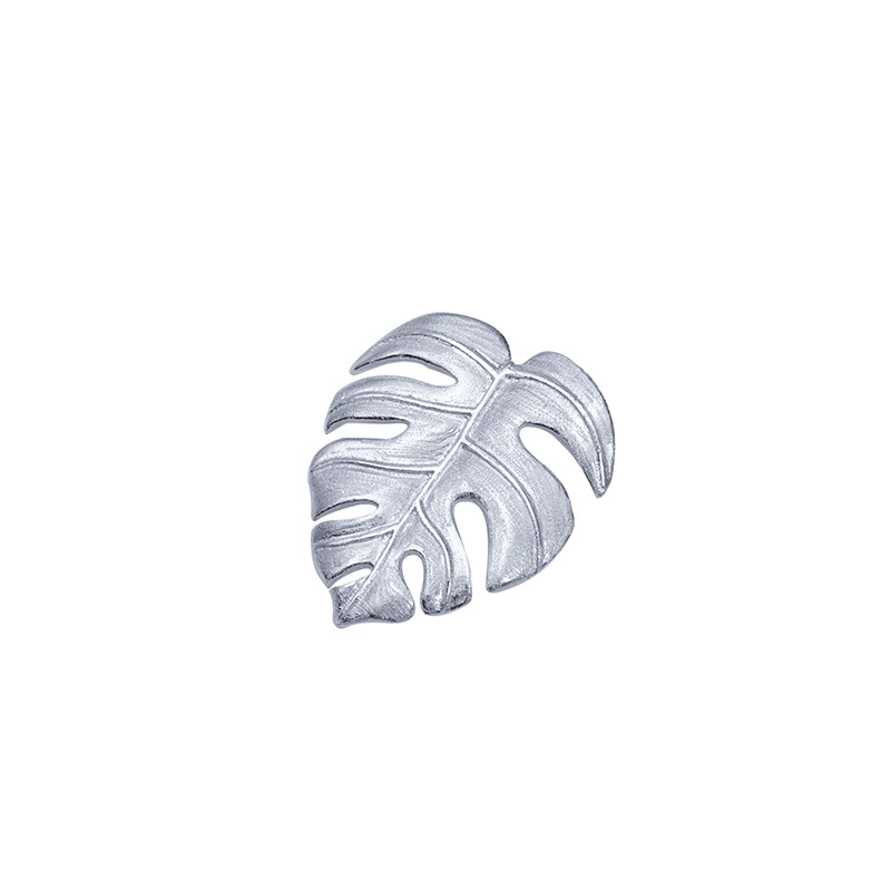 New Retro Monstera Pendant 925 Silver Necklace