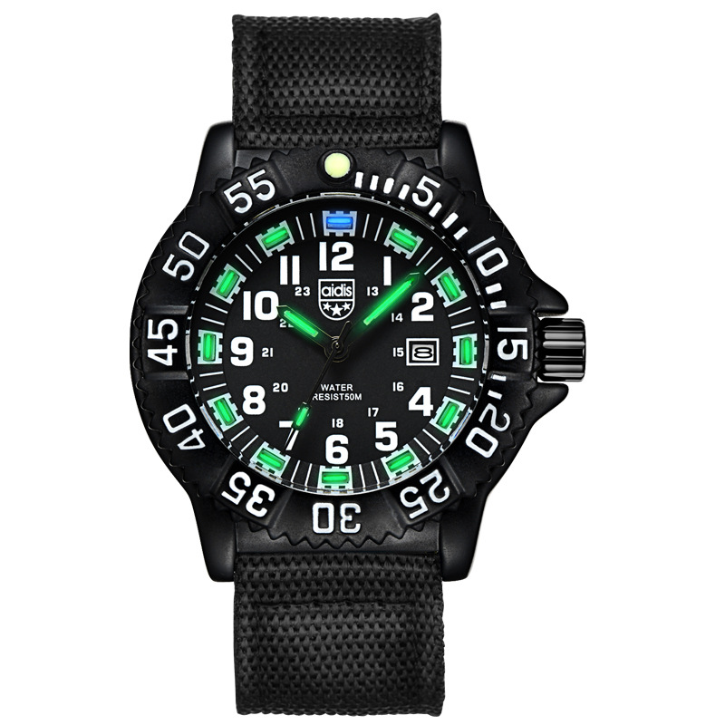 Reloj luminoso táctico deportivo al aire libre | Impermeable | Reloj de aventura para hombre - Imagen 2 de 10
