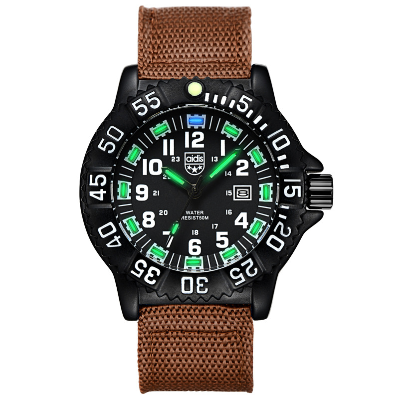 Reloj luminoso táctico deportivo al aire libre | Impermeable | Reloj de aventura para hombre - Imagen 7 de 10