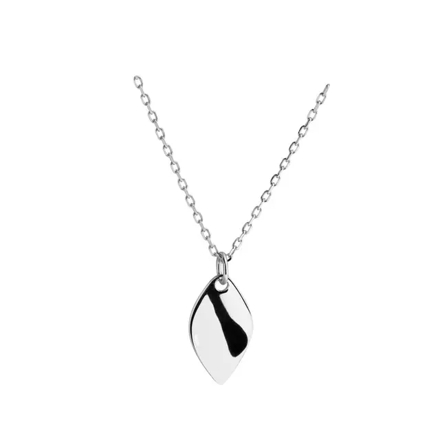 Diamond Curved Pendant Necklace