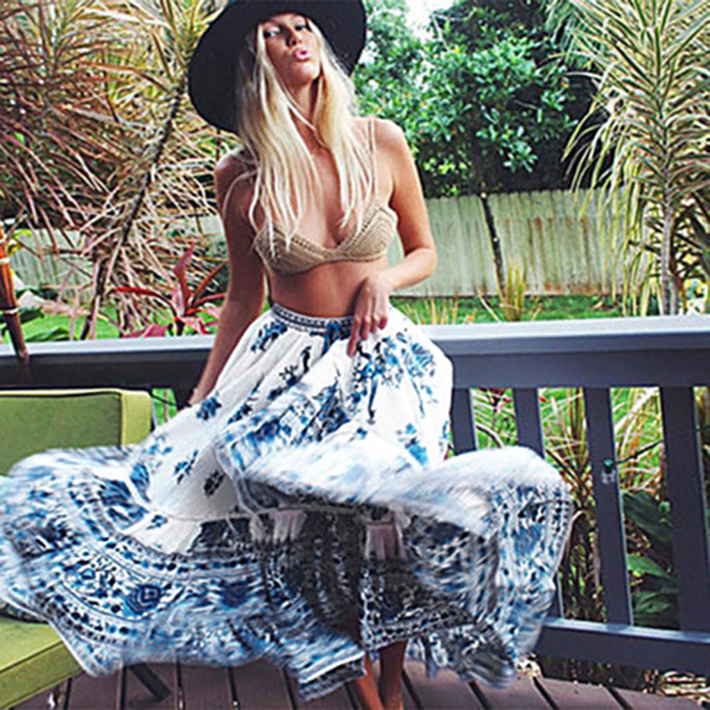 Peacock Swing Irregular Skirt