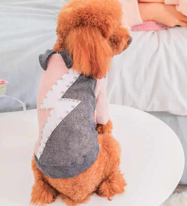 Small dog clothes cotton coat Pink - Shop at LoveMi