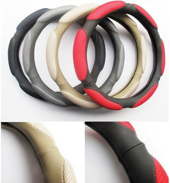 PU leather steering wheel cover - Image 2