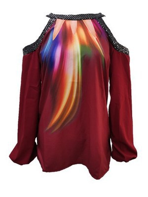 Summer new long-sleeved printed T-shirt