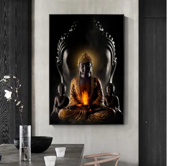 God Buddha Wall Art Canvas Modern Art Paintings on
