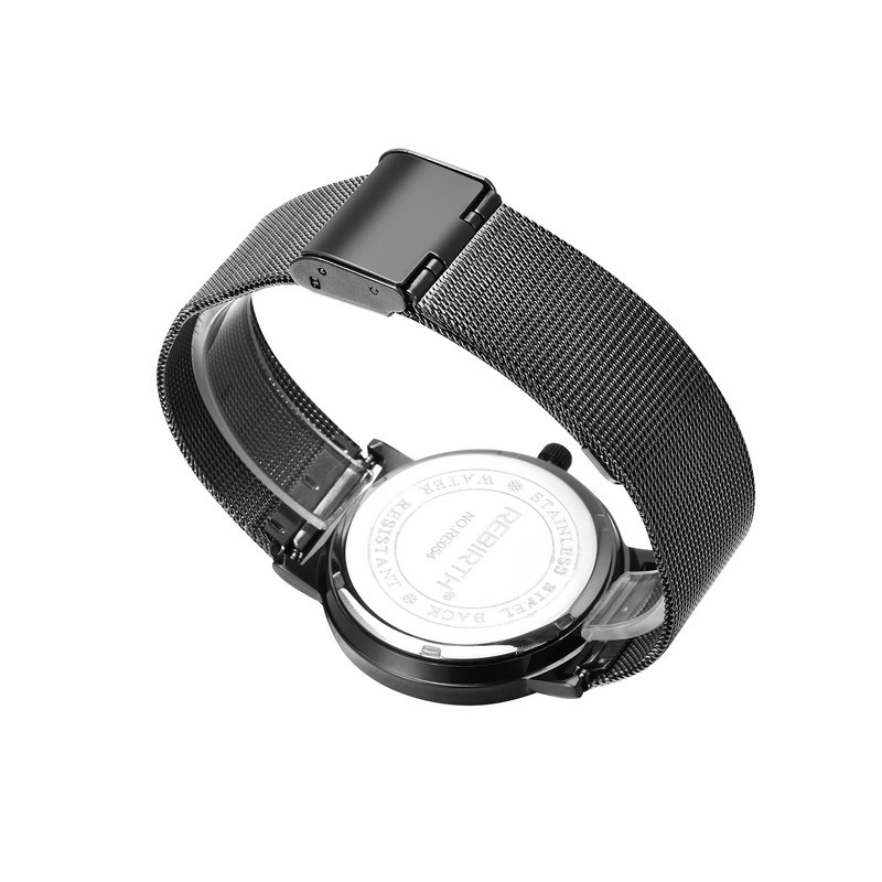 Steel mesh waterproof watch with hands