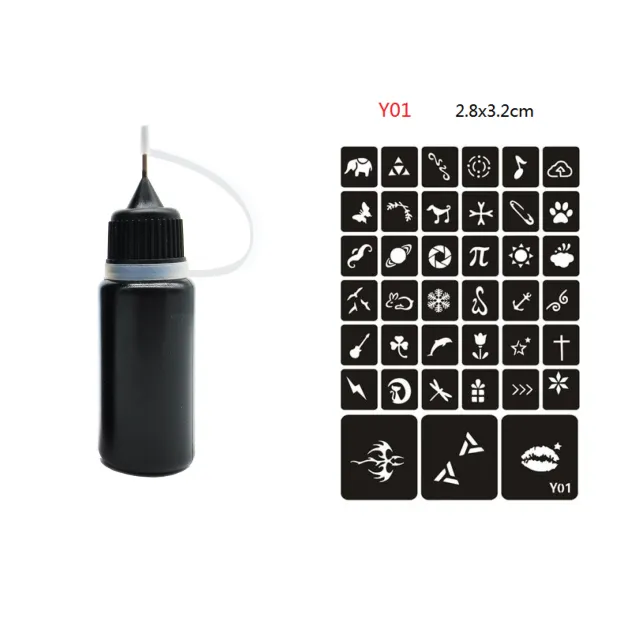 Tattoo stickers Black Y01 - Shop at LoveMi