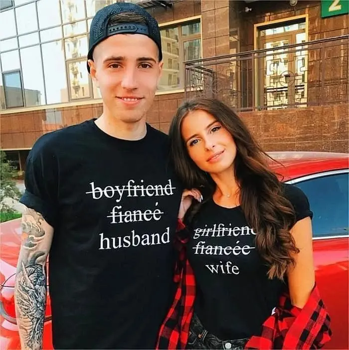 Girlfriend Fianccc Boyfriend FianceT T-shirts