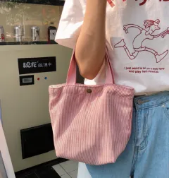 Mini Eco Korean Tote Bags - Pink - View 1