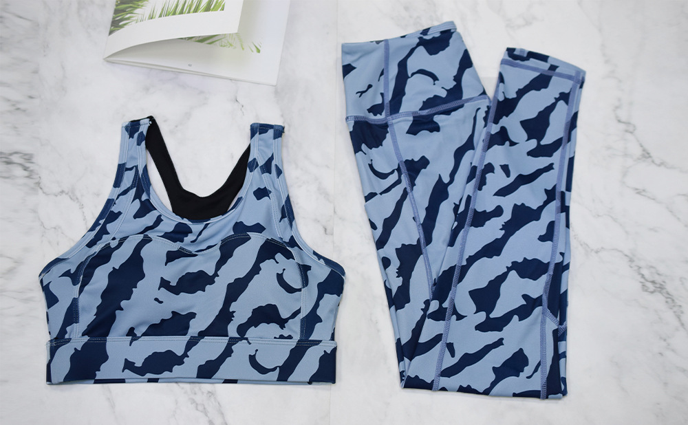 Leopard print yoga suit