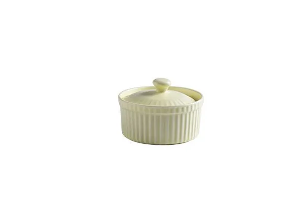 New Nordic style ceramic baking bowl with lid Beige - Shop at LoveMi