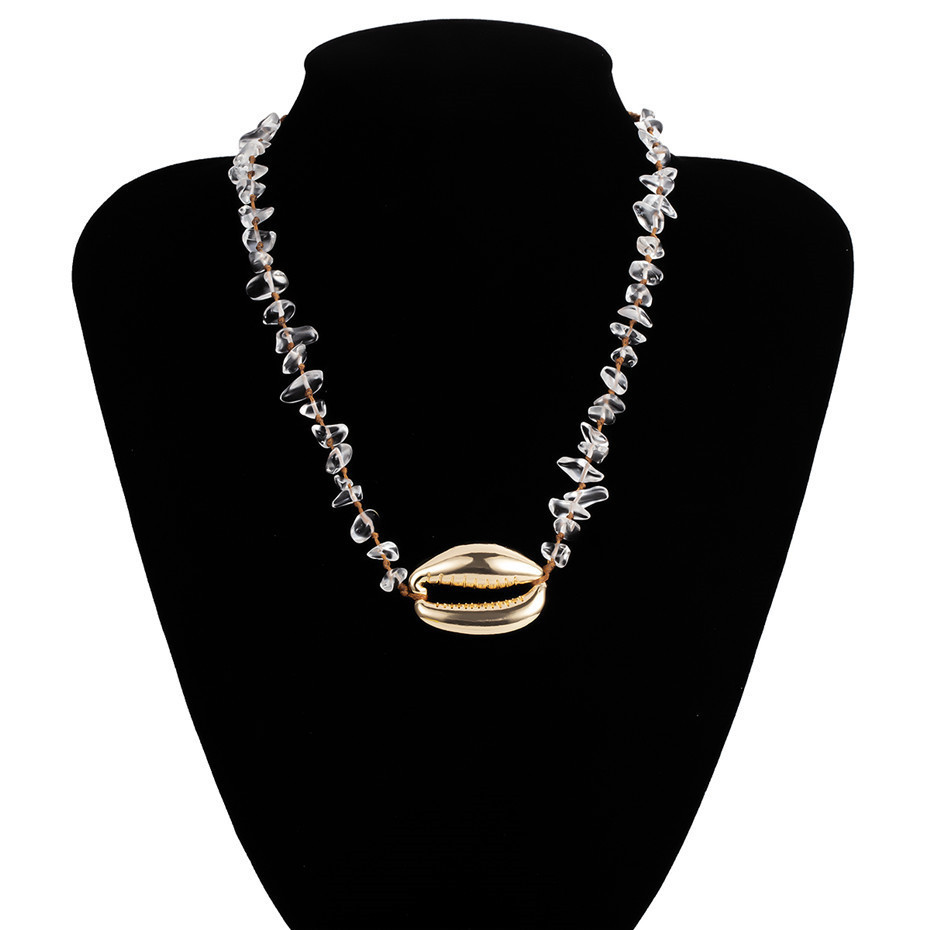 Natural Stone Big Shell Necklace