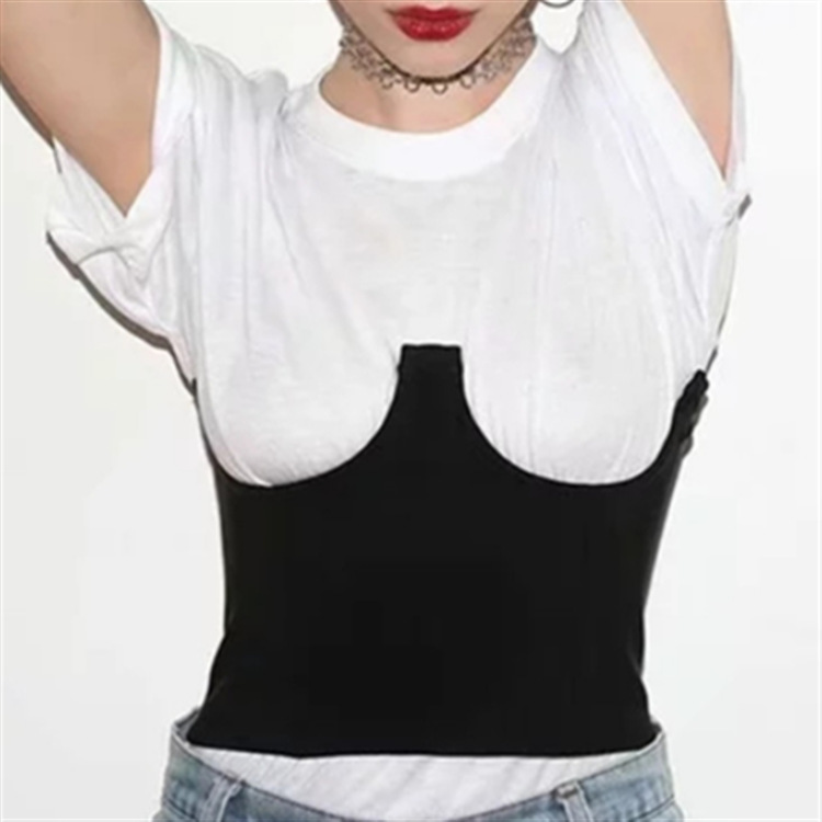 Paneled skinny short sleeves