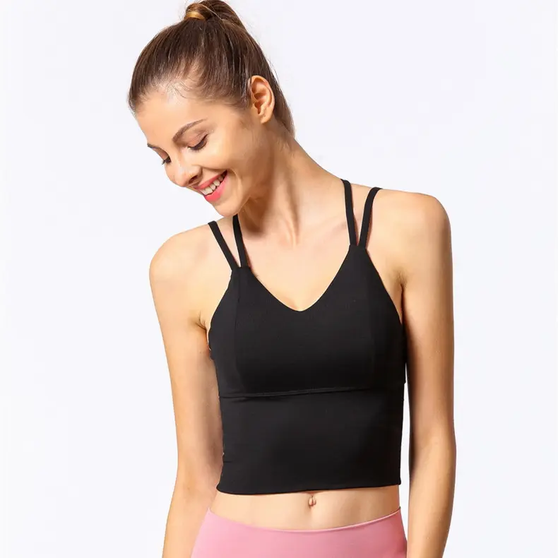 Sexy Top Short Sport Tank Women Cross Shoulder Strap