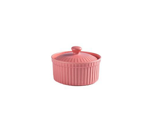 New Nordic style ceramic baking bowl with lid Pink - Shop at LoveMi