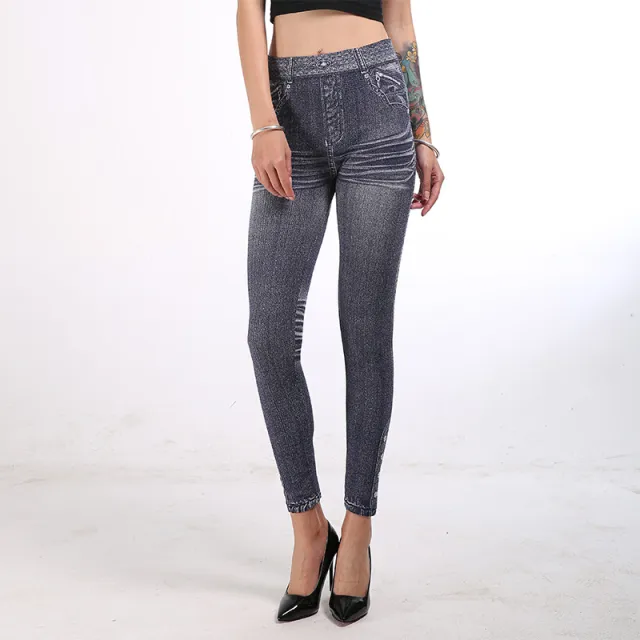 Spring new imitation denim leggings women Button - Shop at LoveMi