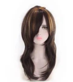 Europe and America trend spot medium long curl wig - Graduated Color - View 1